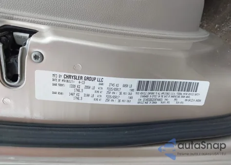 2013 Dodge Grand Caravan Se из США, поврежденный, VIN 2C4RDGBG2DR740031